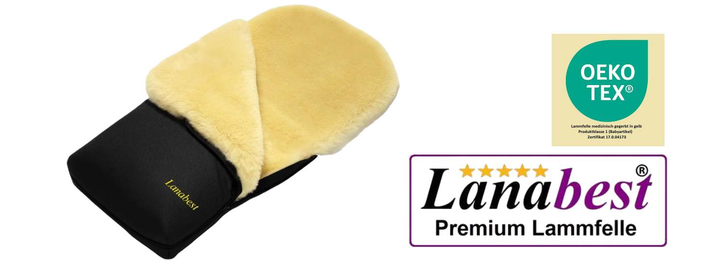 Lammfell Fußsack für Kinderwagen