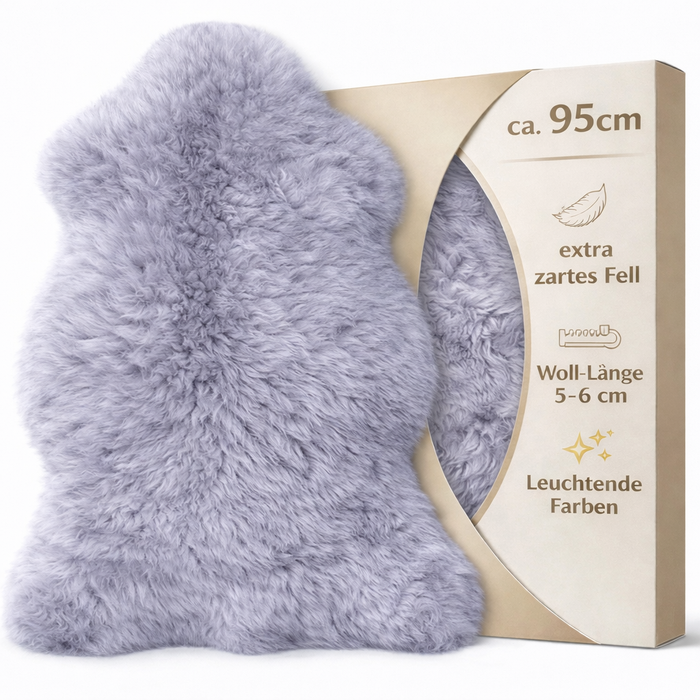 Lammfell platin grau LANABEST Premium | medizinische Gerbung | chromfrei, aluminiumfrei