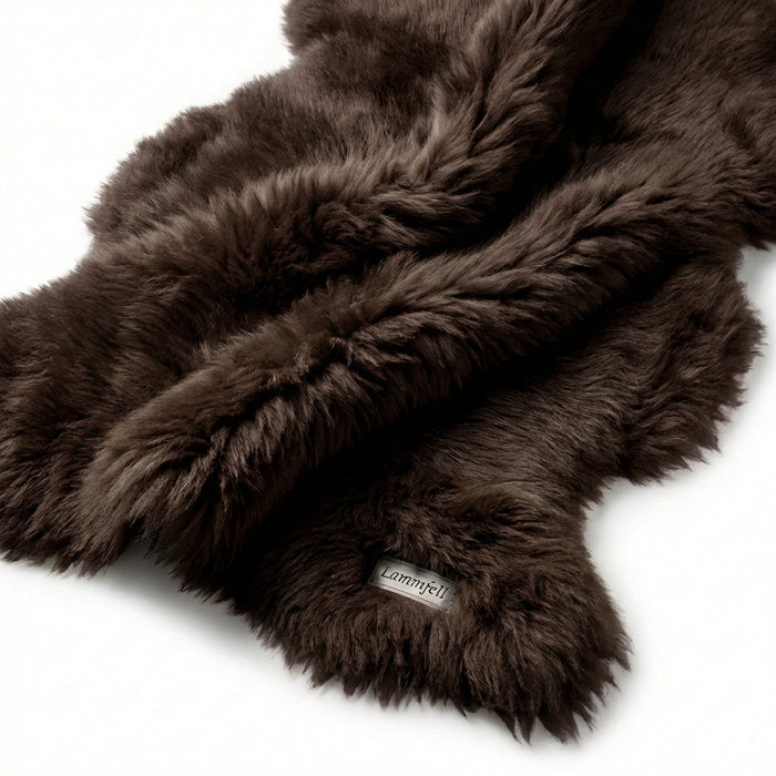 Lammfell braun 90-100cm LANABEST Premium | medizinische Gerbung | chromfrei, aluminiumfrei