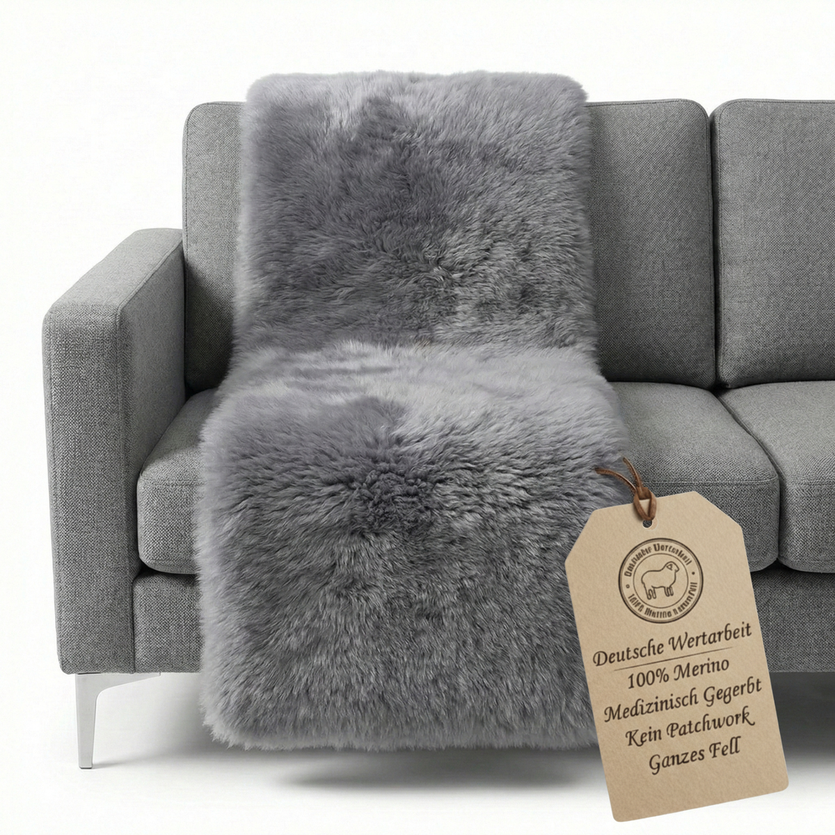 Lammfell Auflage Premium für Sofa, Sessel, Bett