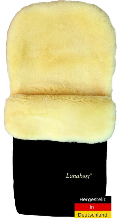 Lammfell Merino Premium Fußsack | Öko-Tex | für Kinderwagen | waschbar | 90x40cm