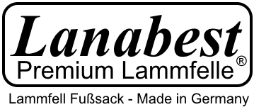 Lammfell Merino Premium Fußsack | Öko - Tex | für Kinderwagen | waschbar | 90x40cm - Lanamed.de