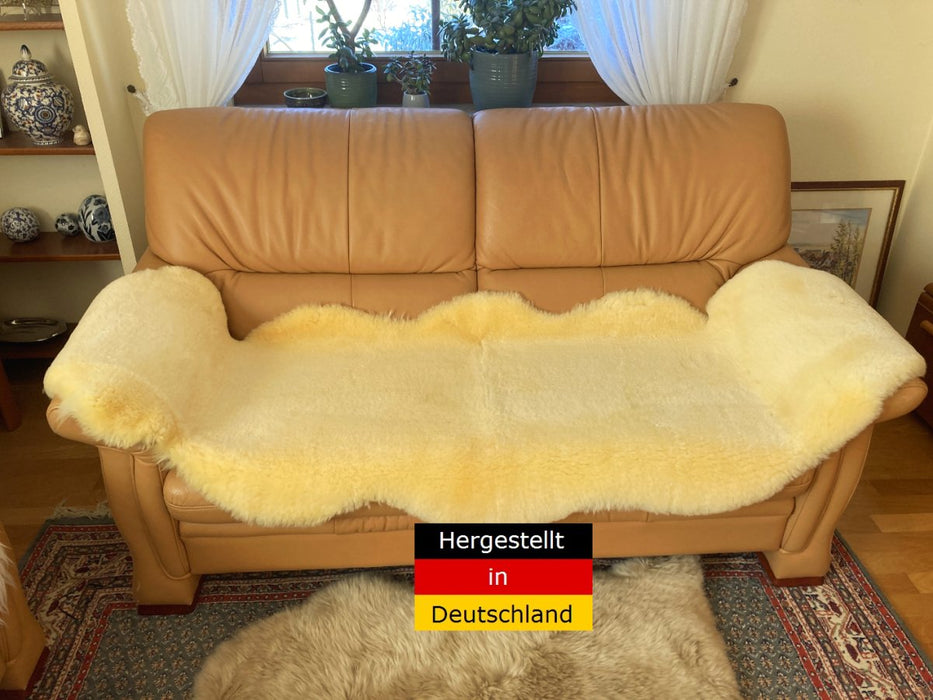 Merino Lammfell Sesselauflage Premium | Sitzauflage | 200cm | chromfrei gegerbt - Lanamed.de