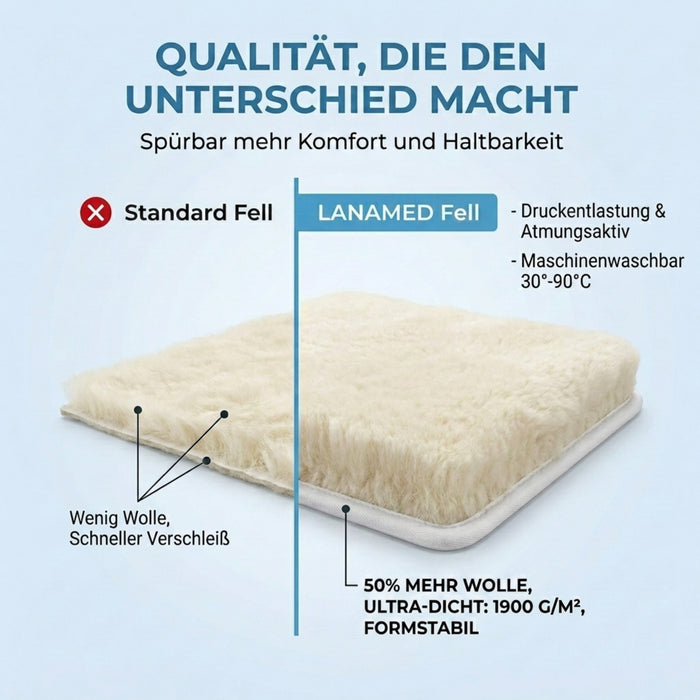 Anti-Dekubitus Bett-Auflage in div. Größen | australische Schurwolle | AS 4480.1 - 1900g/m²
