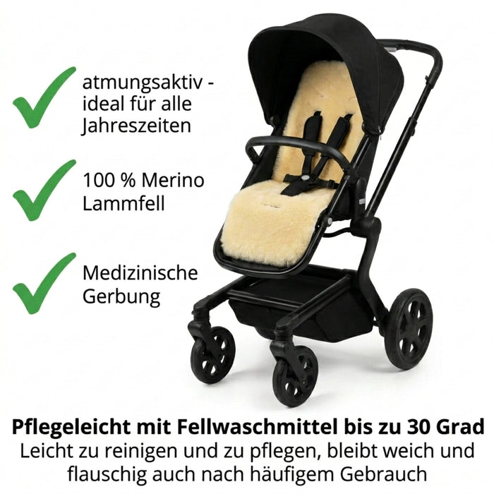 lammfell aufbewahren Lammfell-Einlage für Buggys und Kinderwagen