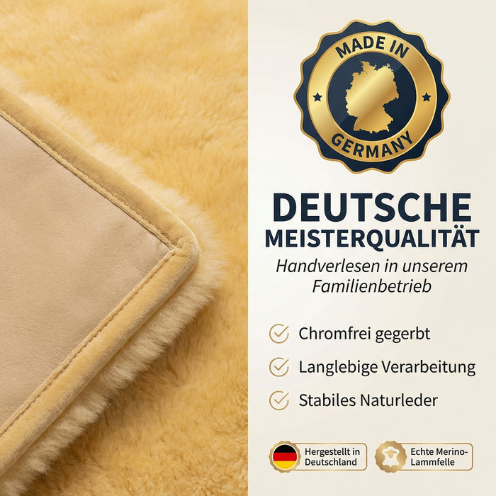 Lammfell Bettauflage in div. Größen | Premium Oeko-Tex | Echtes Merino Unterbett