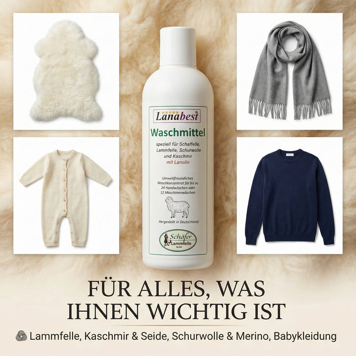 Fellwaschmittel Premium 240ml | mit LANOLIN | antibakteriell & wohlriechend