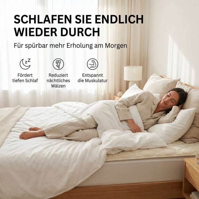Schurwoll Matratzenauflage Premium | Oeko-Tex | waschbar