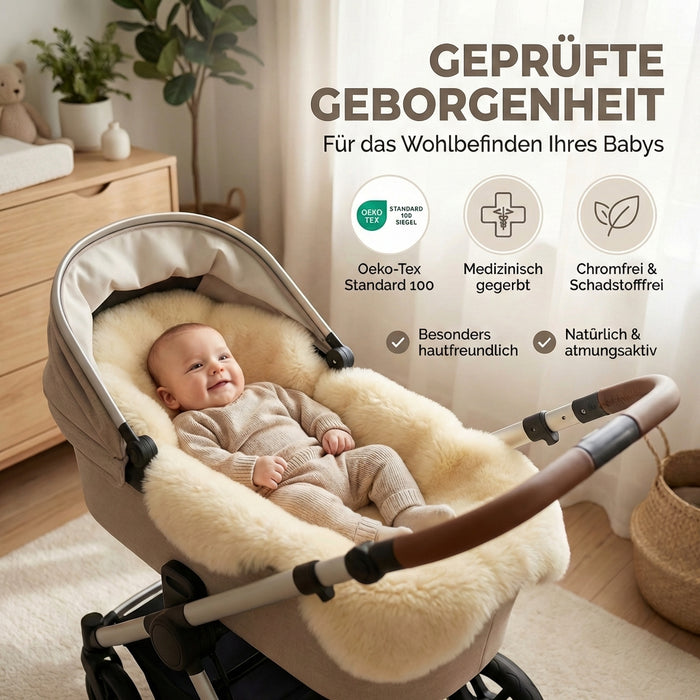 Lammfell LANABEST Premium | Oeko-Tex | Komfort Merino naturweiß | Vergleichssieger