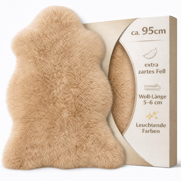Lammfell beige LANABEST Premium | medizinische Gerbung | chromfrei, aluminiumfrei